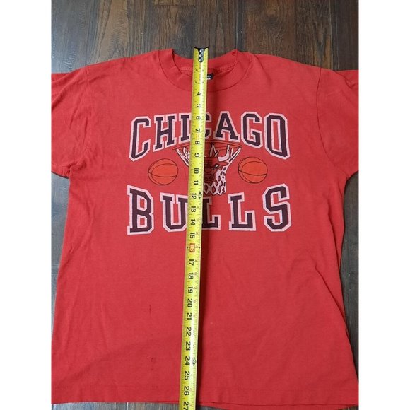 Vintage Chicago Bulls NBA Single Stitch T-shirt Jordan Pippen Sz XL. Screen Star - Picture 8 of 10